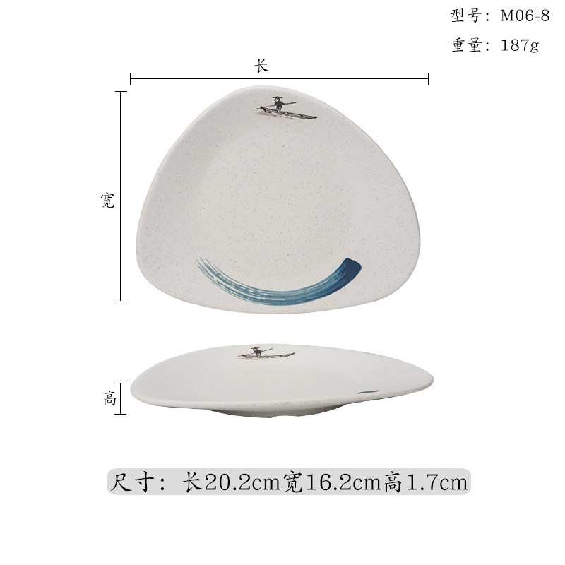 Jiangxue メラミン模造磁器つや消し落下防止食器バーベキューバーベキュー鍋レストランサイドストーブおかずラウンド商業浅皿|undefined