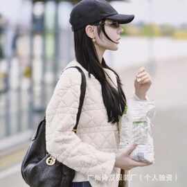 南油直供正确版CD家25秋冬新款圆领粗花呢小香风新品时尚百搭外套