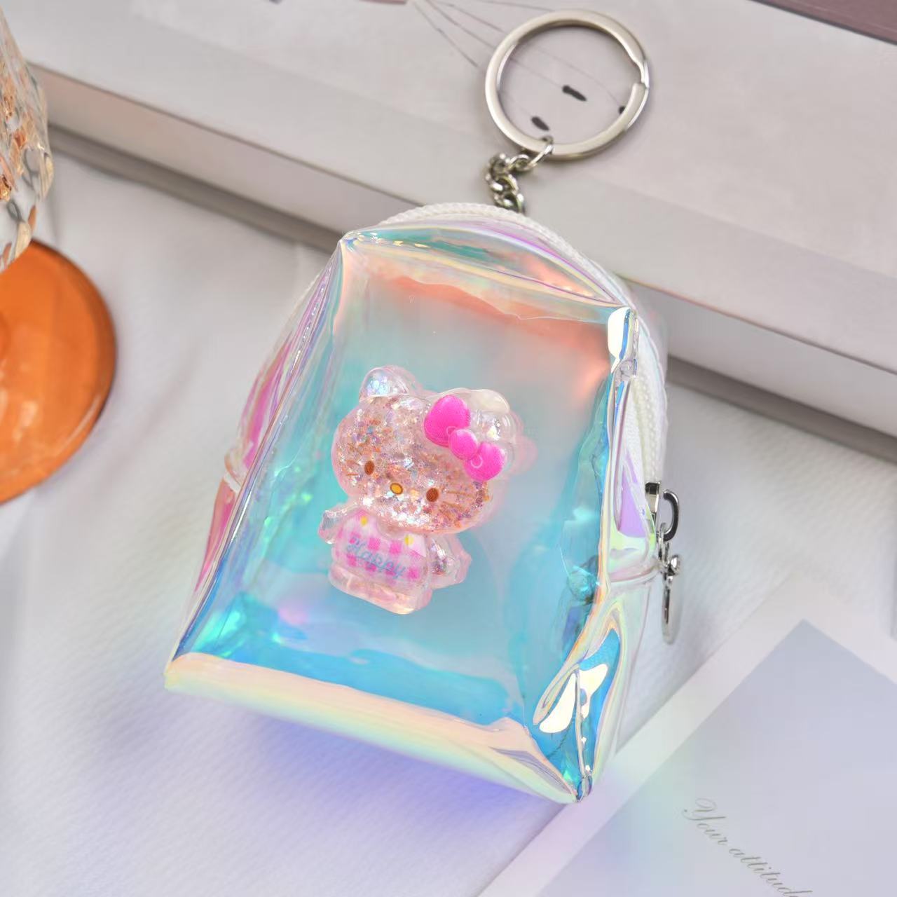 Monedero transparente estilo jelly, mini