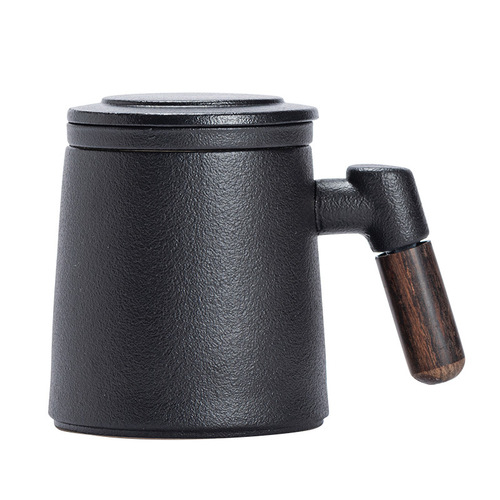 Ceramic filter tea cup tea water separation cup office mug ceramic cup wholesale cup with lid souvenir
