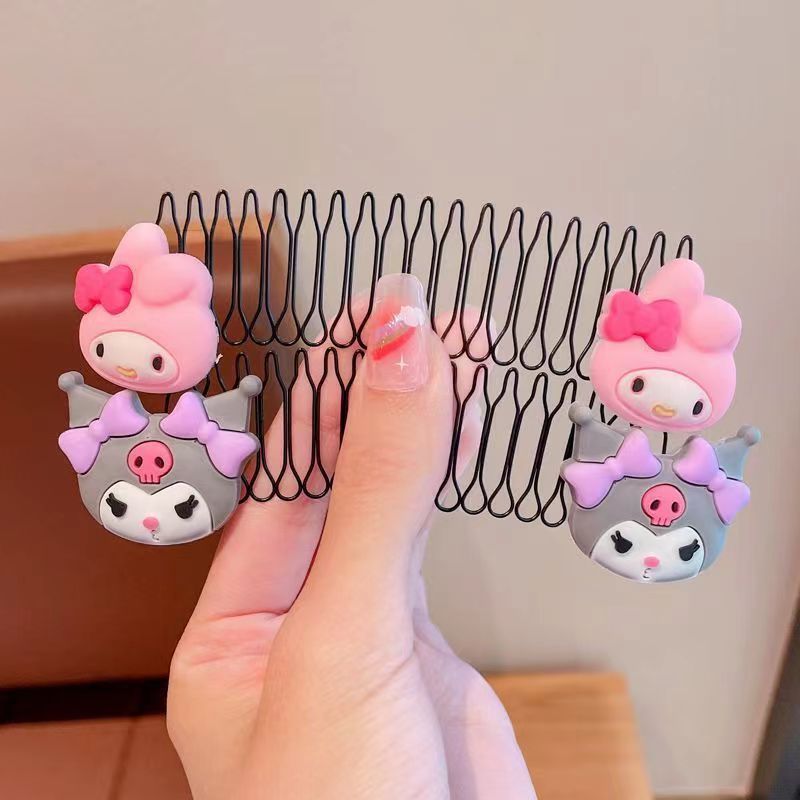 赤ちゃんの切れ毛加工品、子供用特別人気コーム、イチゴクマのヘアピン、女の子用固定加工品、プルヘアコーム|undefined