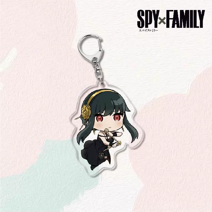 Акриловый брелок для ключей (SPY×FAMILY) — двусторонняя миниатюрная подвеска, полупрозрачная двусторонняя печать