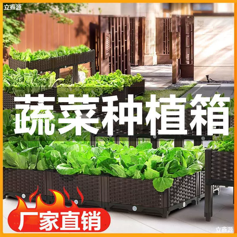 。种菜箱栅栏式室内外庭院大售楼蔬菜箱菜苗道路方形台盆