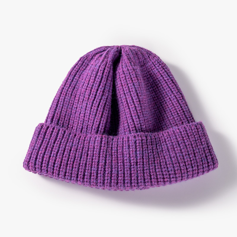 Sombrero de punto otoño e invierno cálido sombrero de lana de color sólido para hombres y mujeres mismo estilo pareja padre-hijo sombrero protección para los oídos cara adelgazante estilo coreano