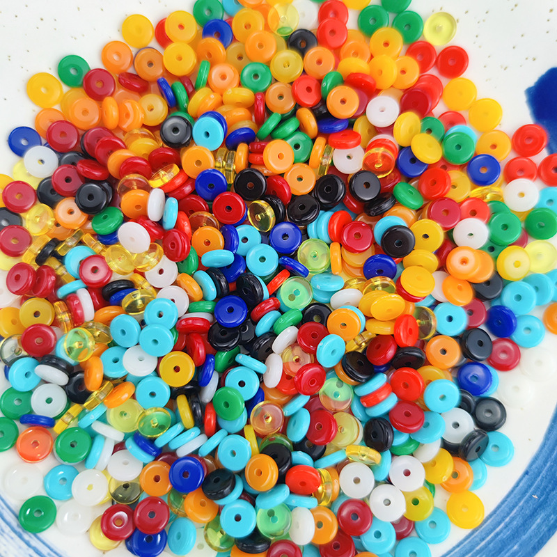 Acrylic spacer plastic imitation beeswax White Jade coconut shell loose piece handmade beaded jewelry key chain car accessories Acrylic spacer plastic imitation beeswax White Jade coconut shell loose piece handmade beaded jewelry key chain car accessories