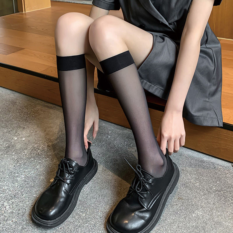 中筒ストッキングの中筒靴下の短い靴下の芯の糸の半分の薄い透明な靴下の女性の靴下のjk靴下の卸売り|undefined