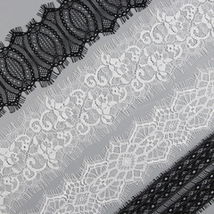 睫毛蕾絲花邊 雙睫毛花邊 睫毛無彈蕾絲花邊 裙擺經編花邊輔料