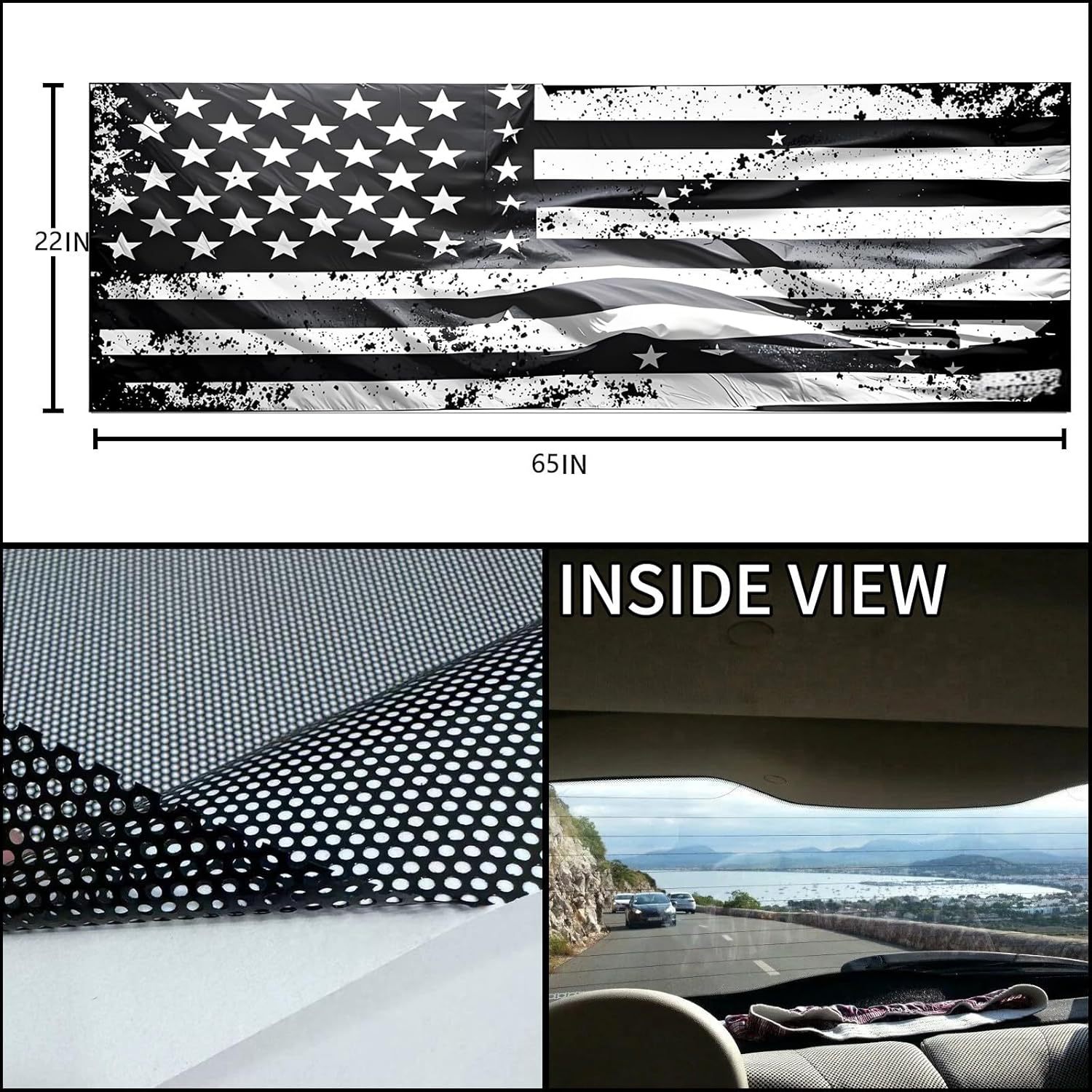 Pegatinas de ventana trasera de camión de 65x22 pulgadas para la mayoría de las camionetas SUV
