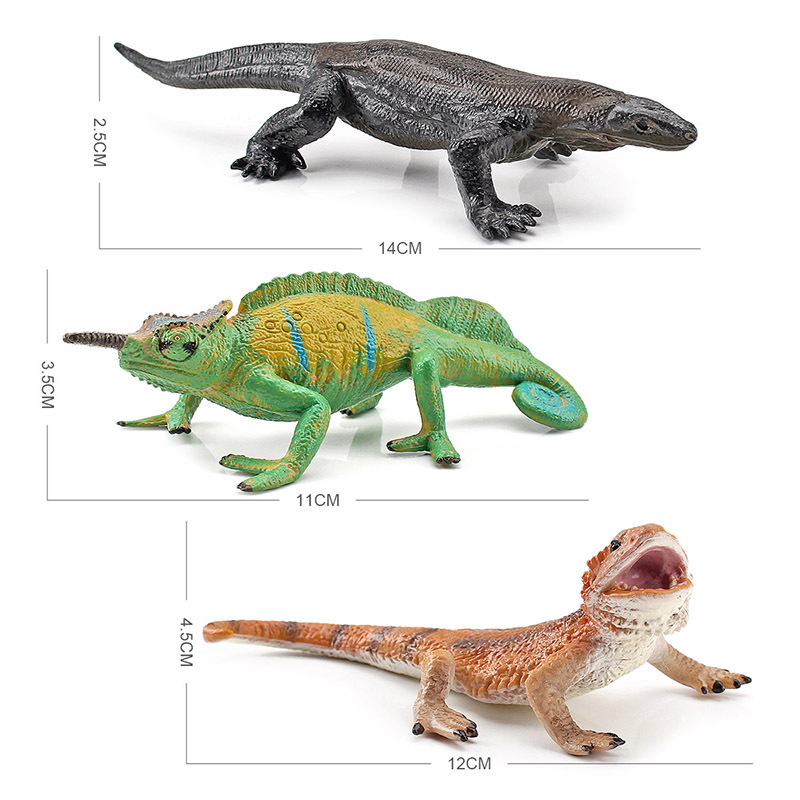 Transfronterizo amazonas simulación desierto anfibio lagarto gigante lagarto camaleón traje sólido decoración estática juguete
