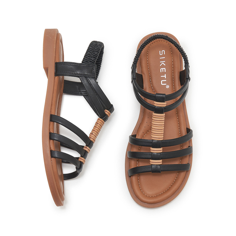 K9001 - 20 nuevo estilo 2025 vintage romana Amazon sandalias de moda minimalistas de tamaño grande sandalias para mujeres