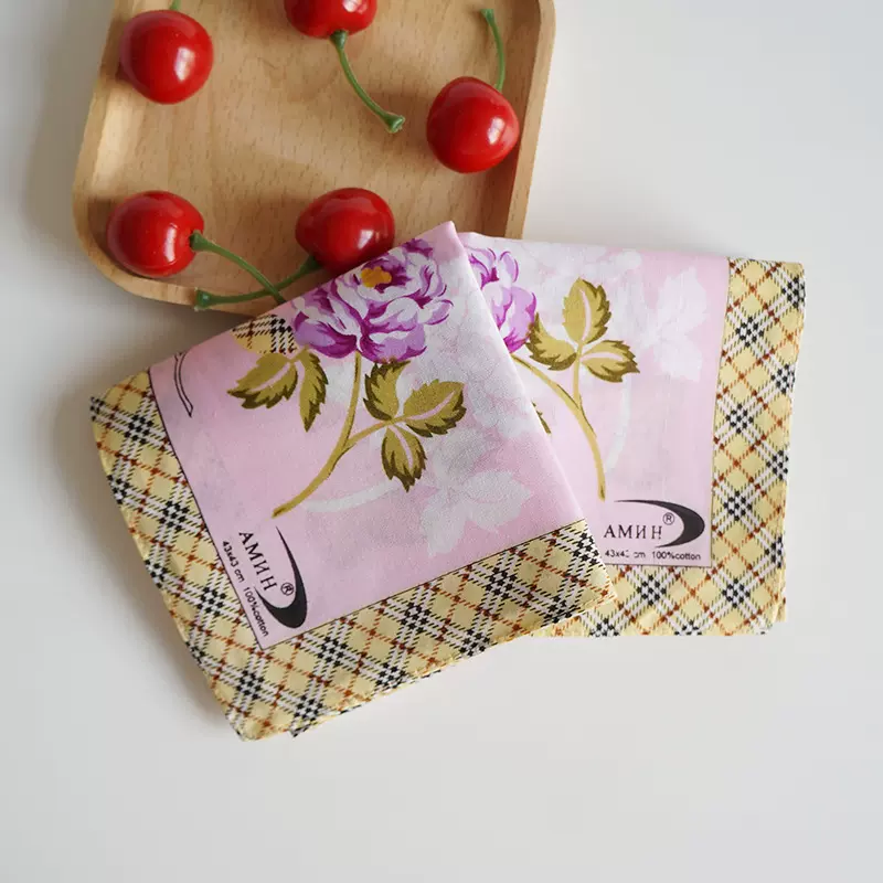 43CM 厂家全棉日系印花男女士纯棉手帕 擦汗方巾商超展会礼品手绢