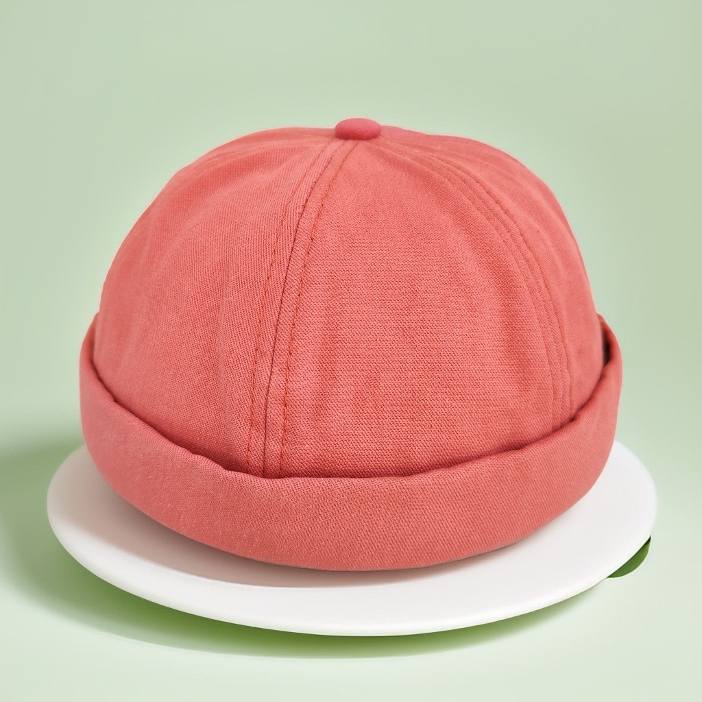 Sombrero de algodón nuevo sombrero de caballero retro primavera y otoño delgado sombrero de hombre de moda casual joven de mediana edad sombrero de piel de melón