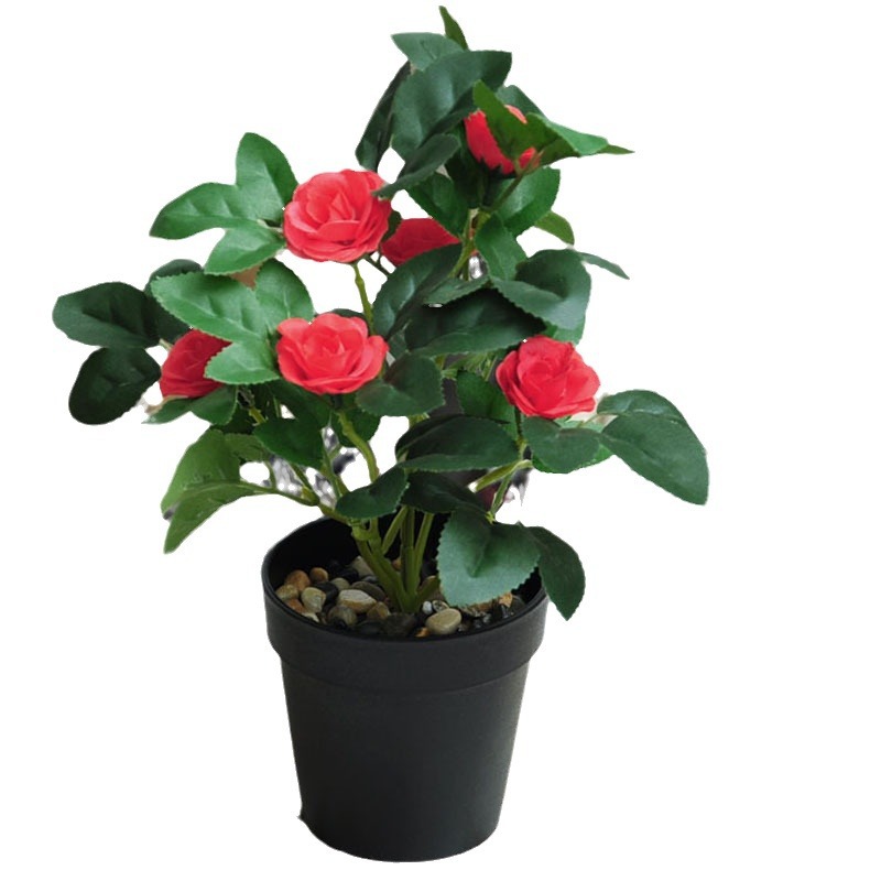 Flor artificial flor artificial bonsai decoración sala de estar comedor planta verde Decoración de mesa maceta planta Flor de seda Flor de plástico