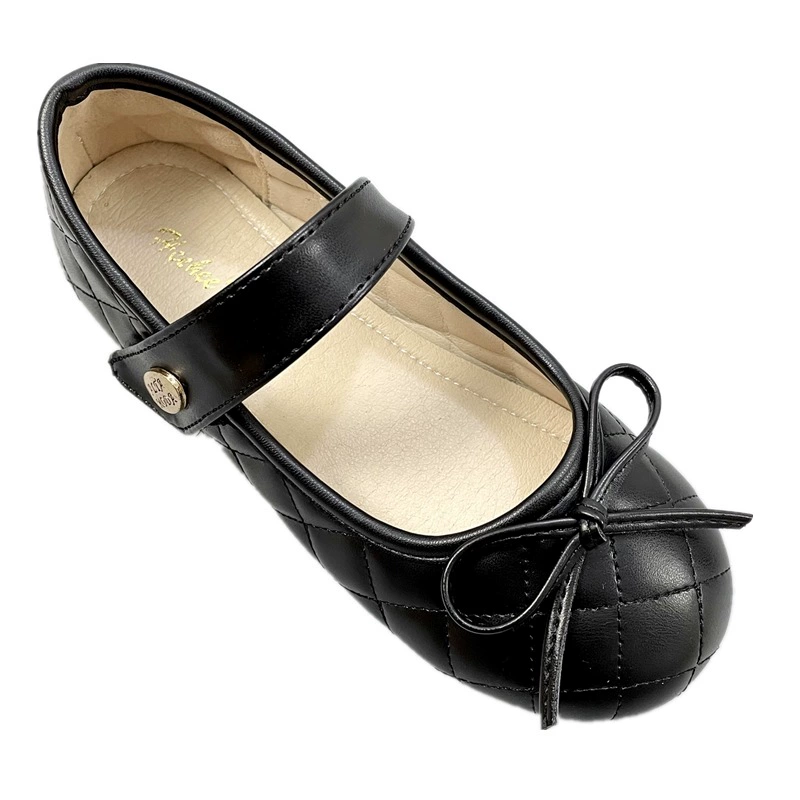 HEEMAKES Kids Princess Shoes with Velcro, Bow, Soft Sole, City Style, Leather, Children's Footwear