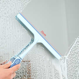 长柄玻璃刮擦窗器家用窗户清洁刷餐桌浴室刮水器双面软胶玻璃刮板