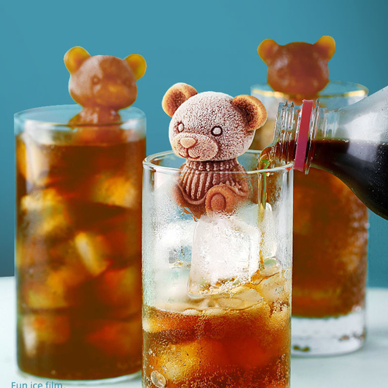Rose Ice Ball Ice Cube Mold Whisky Silicone Creative Cute Bear Frozen Artifact Round Ice Cube Ice Box Mold