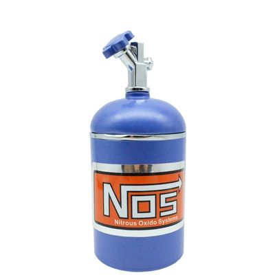 In stock new ashtray car NOS nitrogen car modification car metal flip ashtray smoke removal gift (Car ashtray) - blue