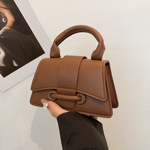 2024秋季新款纯色迷你包包气质手提包唯美单肩斜挎包小方包女批发