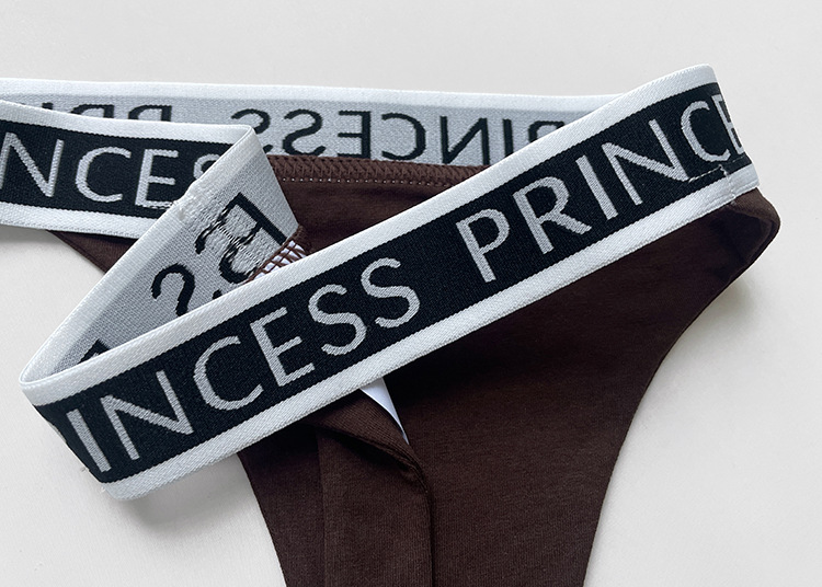 70g Weight Low Waist Panties Waist Thong Panties Style Panties Lingerie Type Cotton Fabric Type 3 PCS/Package Quantity Letter Pattern All Seasons Season Women's Gender Lady, Sexy Style Letter Low Waist Thong Panties 14