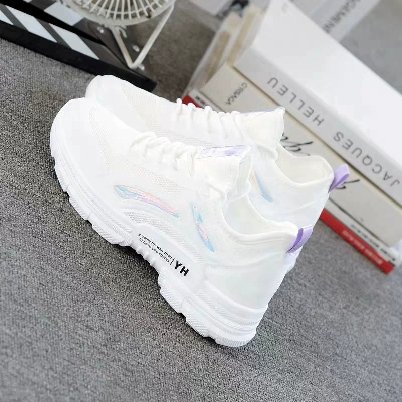 Дышащие женские туфли для папы с сетчатым вырезом, новинка лета 2023 года, модные универсальные кроссовки для спорта и отдыха в стиле k