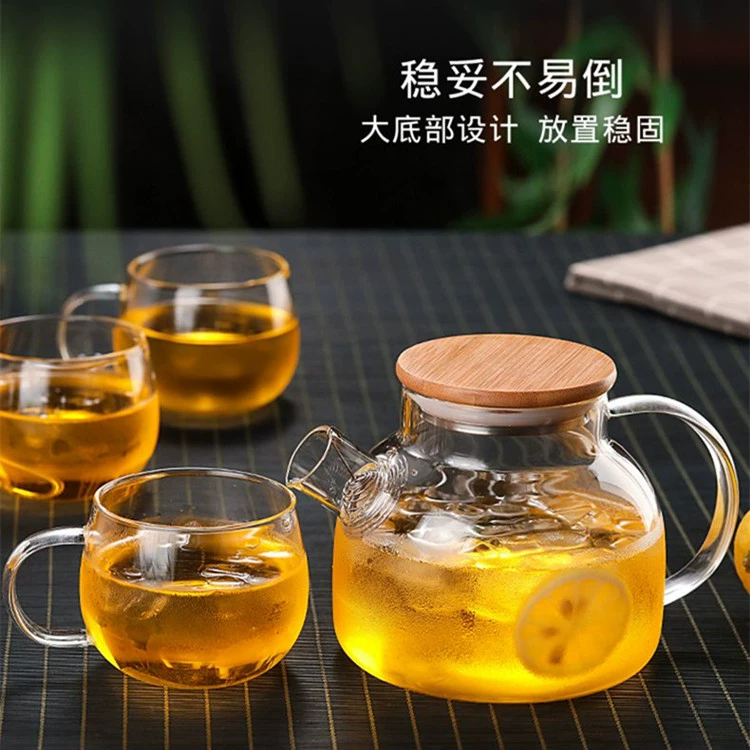 Japanese glass teapot, fruit tea, set, increased thickness