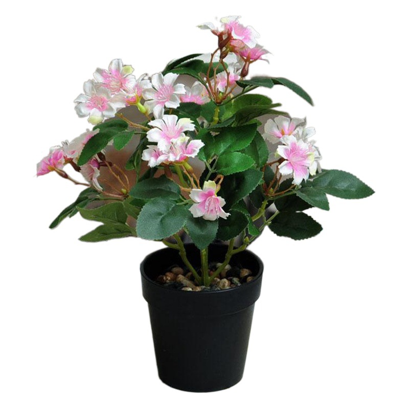 Flor artificial flor artificial bonsai decoración sala de estar comedor planta verde Decoración de mesa maceta planta Flor de seda Flor de plástico