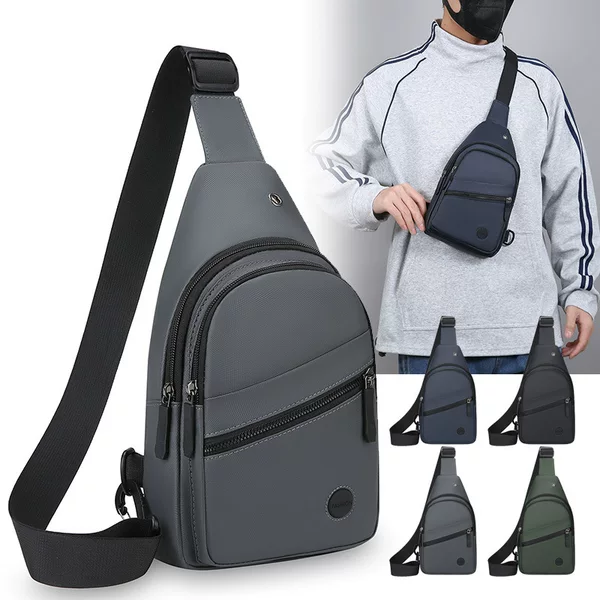 Korean Fashionable Chest Bag Men's Casual Fashionable Large Capacity Oxford Cloth Sports Waterproof Wear-Resistant Backpack Shoulder Crossbody Bag