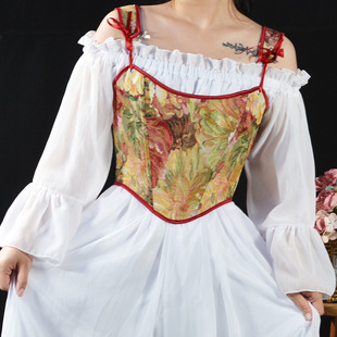 356ɫ�������Ứĵ���t��̺�L������Ĩ��Vintage Tapstry Corset