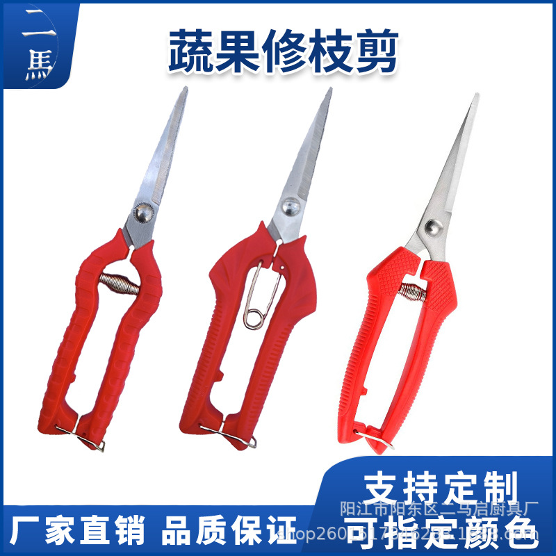 厂家批发修枝剪蔬果采摘剪园艺盆景剪园林工具剪葡萄专用剪工具剪