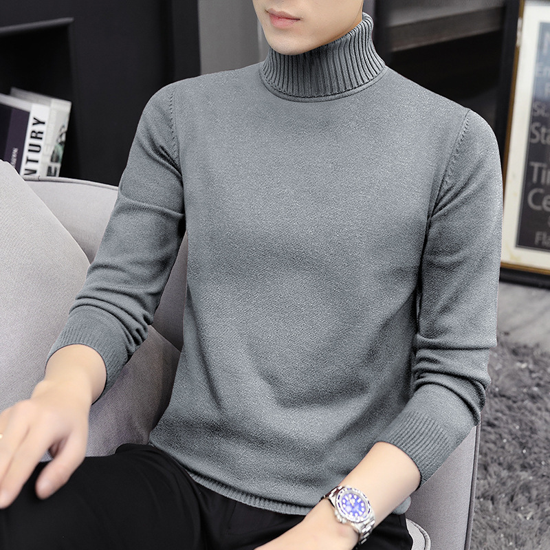 タートルネックセーター メンズ ニットウェア 秋冬 中衿 インナー ベースレイヤー 保温性のあるセーター ハーフタートルネック スリムフィット 細見え