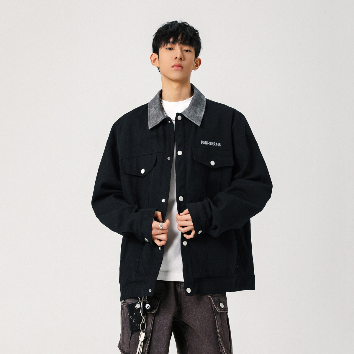 Japanese retro spring polyurethane jacket for men and women