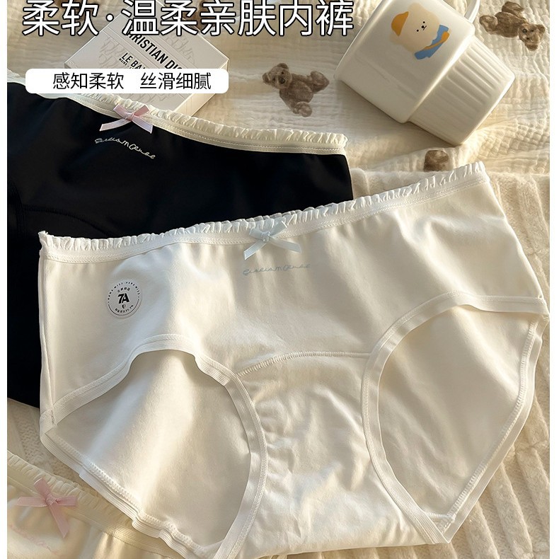 Pantalones de algodón para niñas de 60 años 7A antibacterianas algodón para la entrepierna de mujer, pantalones de algodón para niñas de cintura media, pantalones de mujer