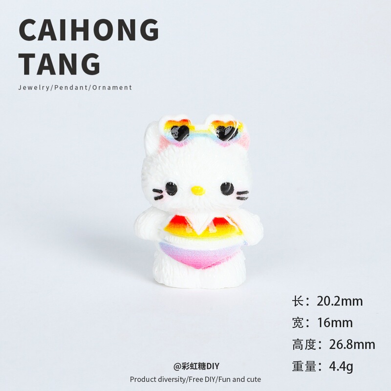 树脂卡通三丽鸥凯蒂猫比基尼公仔 热销DIY饰品配件创意桌面摆件|undefined