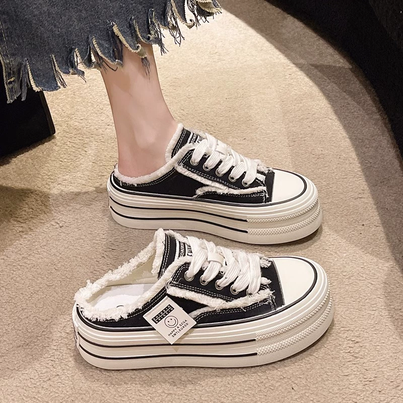 Баотоу Тапки женские летние носить 2024 новые холщовые туфли без каблуков