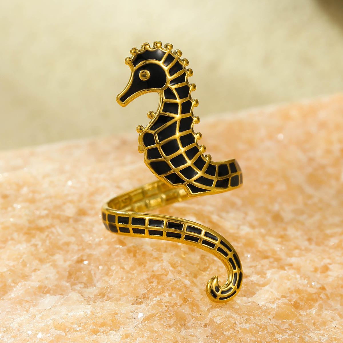 6g Weight 0.03µm-0.05µm Gold Plating Thickness PVD Coated Gold Plating Process Real Gold Plated Plating Material Rings Classification One Size Ring Size 1 Piece Quantity Party, Street Occasion 304 Stainless Steel Material Hippocampus Pattern Women's Gender Beach, Simple Style Style Waterproof Non Tarnish, Plating Craft PVD Coated Real Gold Plated Hippocampus 304 Stainless Steel Beach Simple Style Waterproof Non Tarnish Rings 8
