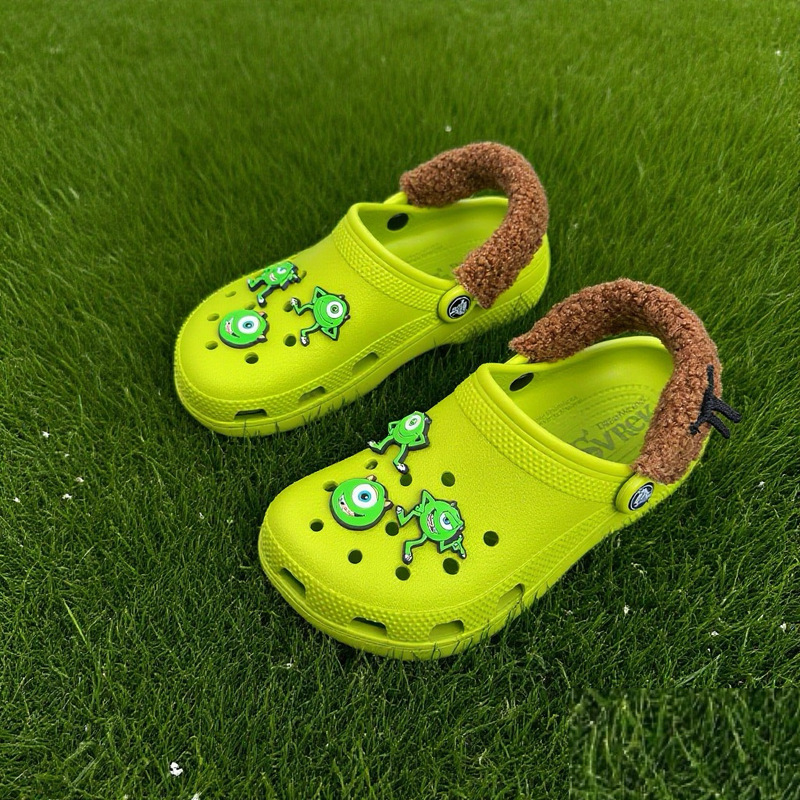 Croc Shoes Shrek Men's 2025 Summer New High Heel Thick Sole Star Baotou Slippers Non-Slip Soft Sole Croc Shoes
