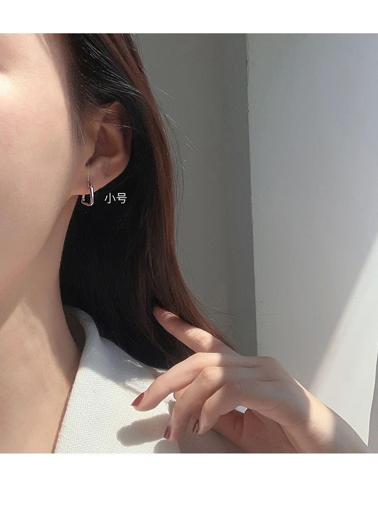 Simple Style Geometric Sterling Silver Plating Earrings 1 Pair