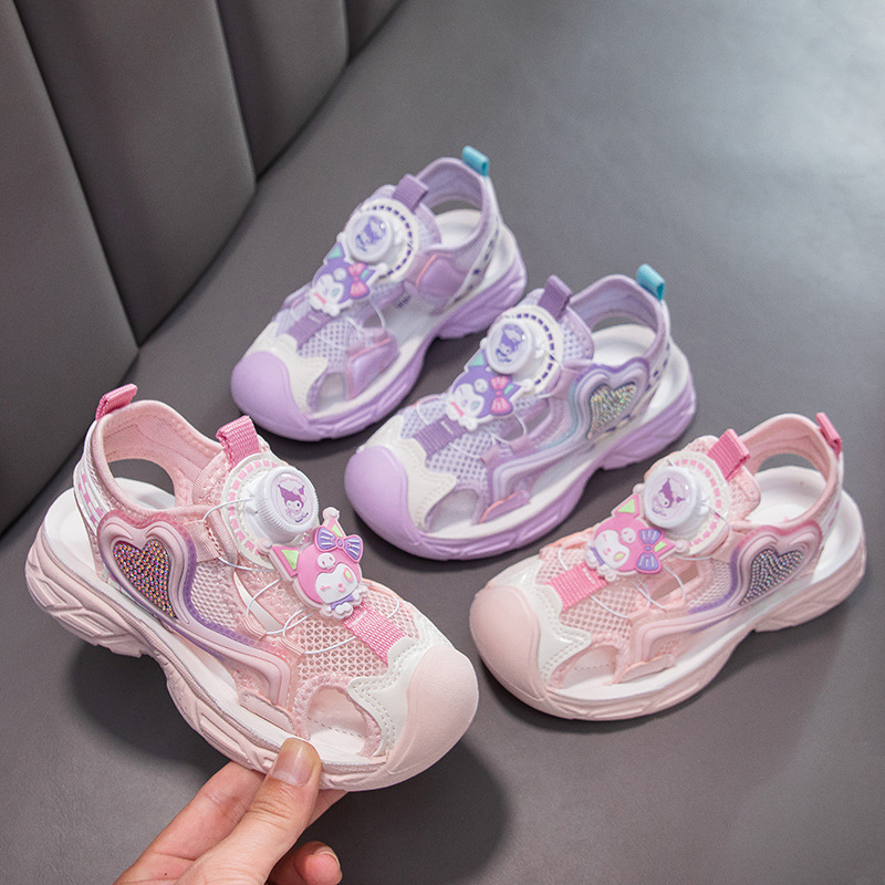 Sandalias Deportivas con Punta Cerrada para Niña de Caucho Sintético, Ligero y Antideslizante, para Playa