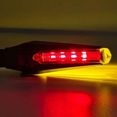 12V Double-Sided Led Turn Signal Dönmə işıqları - 12v-red-and-yellow-always-bright-pair
