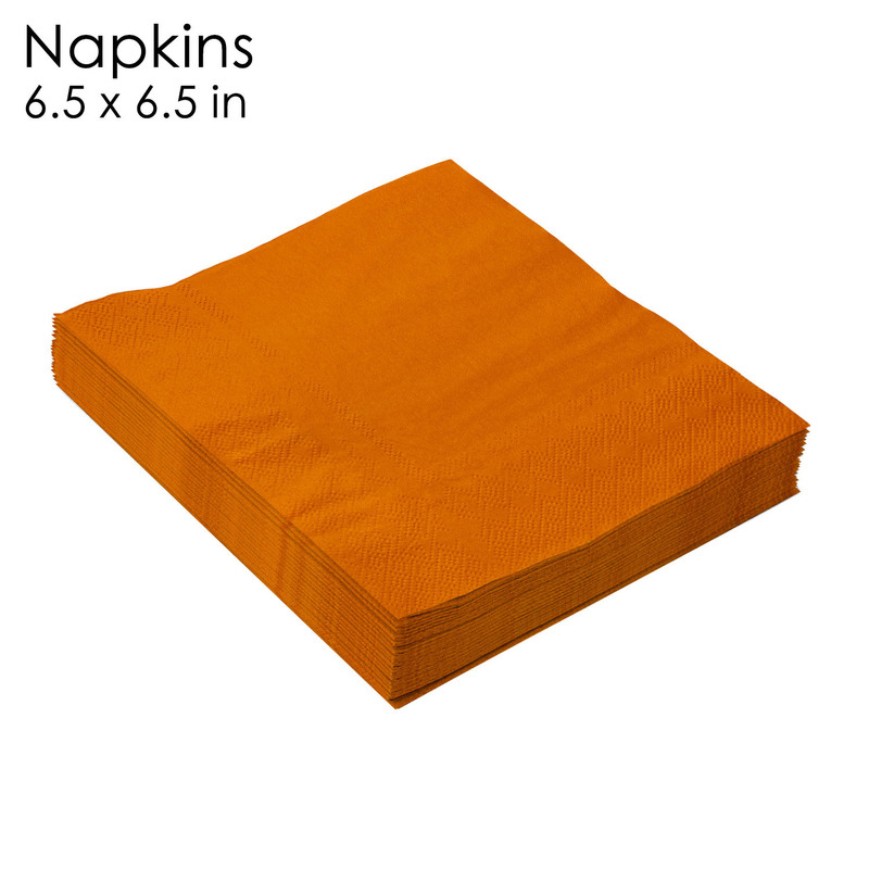 JW Spot Orange Square Napkin Autum Orange Napkin Maple Leaf Orange Party Supplies Color Printed Napkin