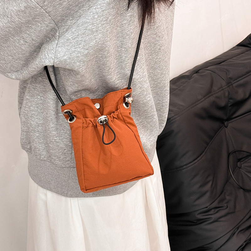 Spring and Summer Casual All-match Nylon Crossbody Mobile Phone Bag Outgoing Lightweight Small Backpack Simple Fashionable Change Headphone Bag