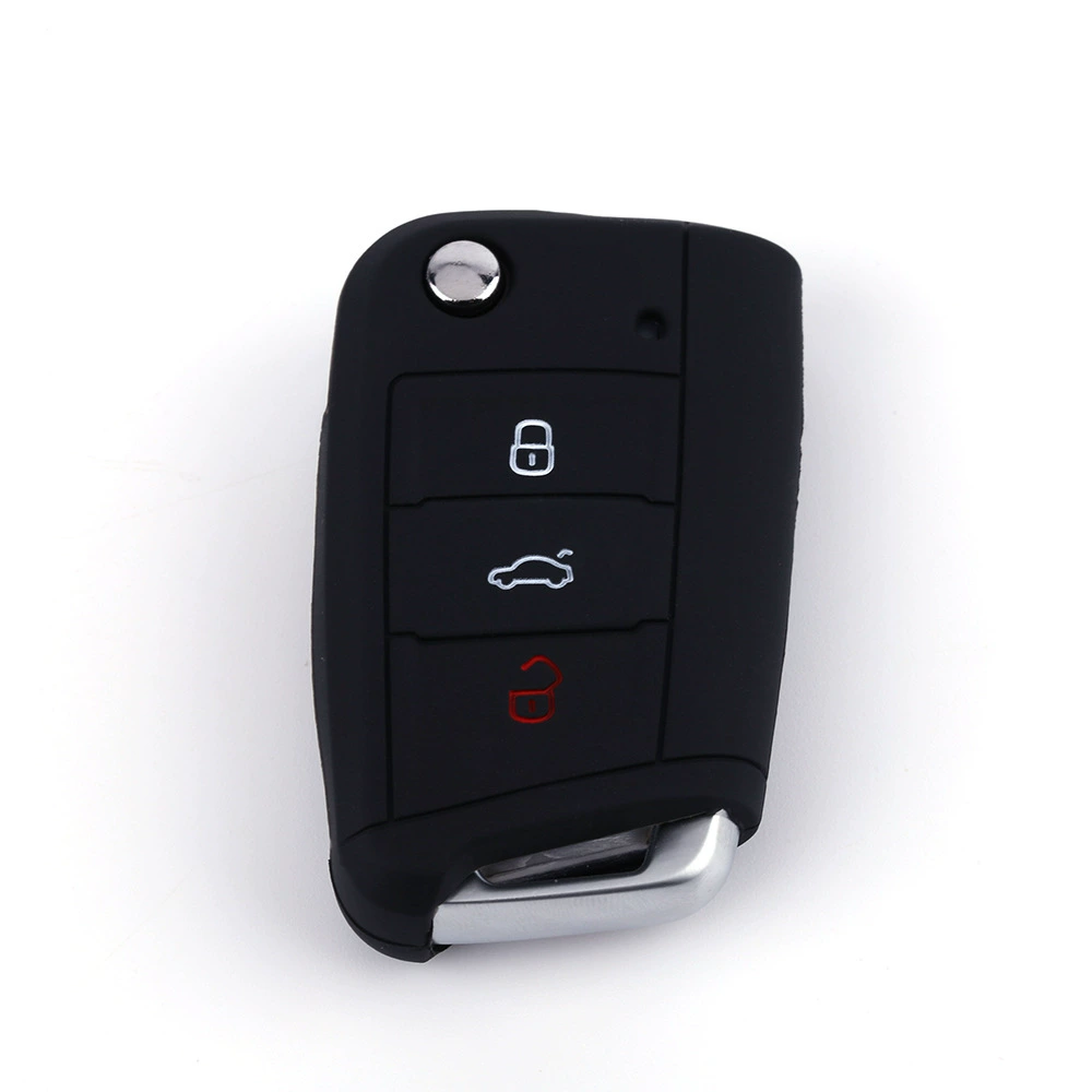Подходит для Volkswagen Touran L, складной силиконовый чехол для ключей с 3 ключами, чехол для ключей Lingdu, новый защитный чехол для автомобиля Octavia Wild Emperor