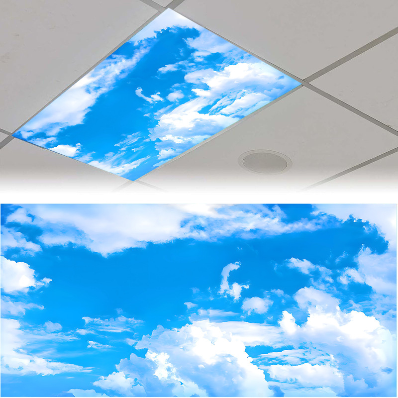Amazon's best-selling cross-border fluorescent lamp magnetic lampshade, direct from the factory, light-blocking and eye-protecting lampshade, Blue Sky Cloud Amazon's best-selling cross-border fluorescent lamp magnetic lampshade, direct from the factory, light-blocking and eye-protecting lampshade, Blue Sky Cloud