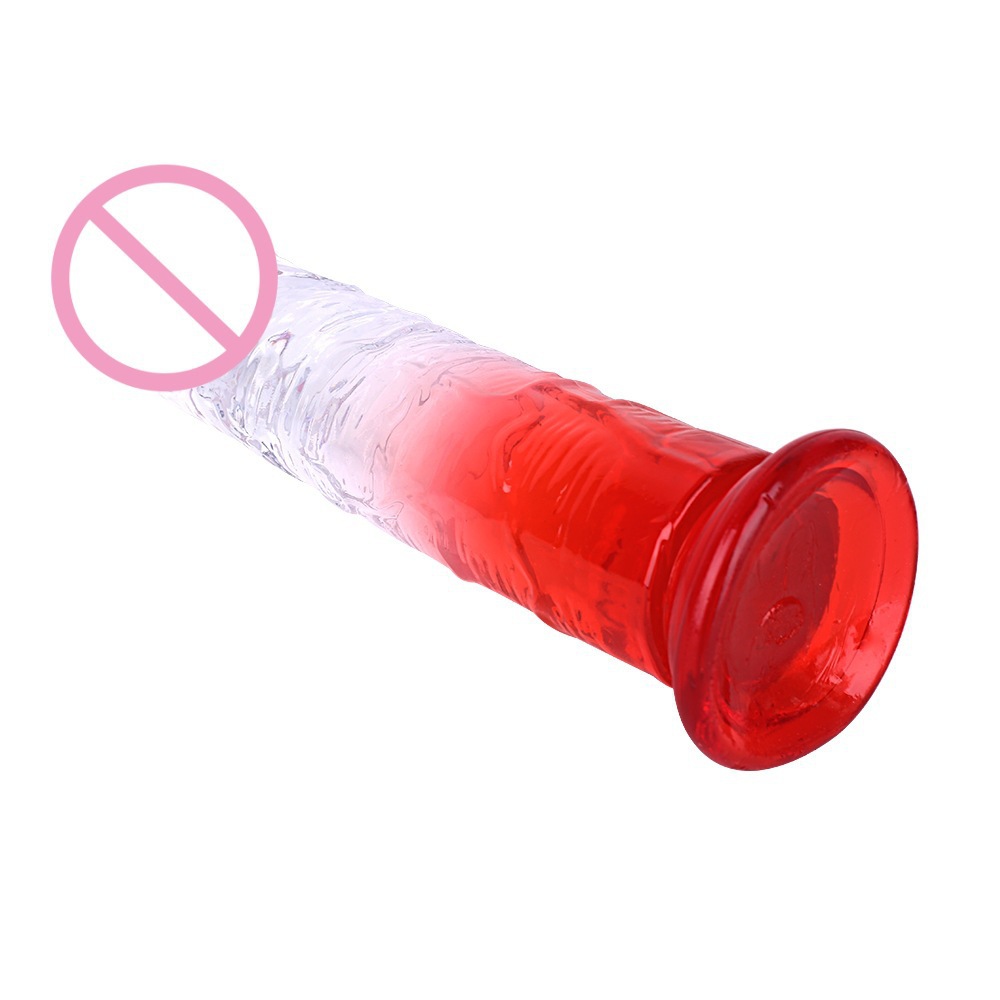 Crystal Two-Color Anal Plug Dildo, TPE Manual Masturbation Toy for Adults — detail image 10