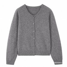 原单意大利女装薄款外单出口欧货绒针织开衫女毛衣外