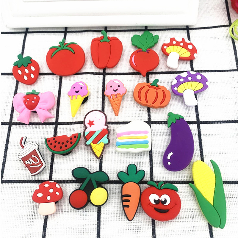 50g Weight Fruit Shoe Accessories PVC All Seasons Shoe Buckle