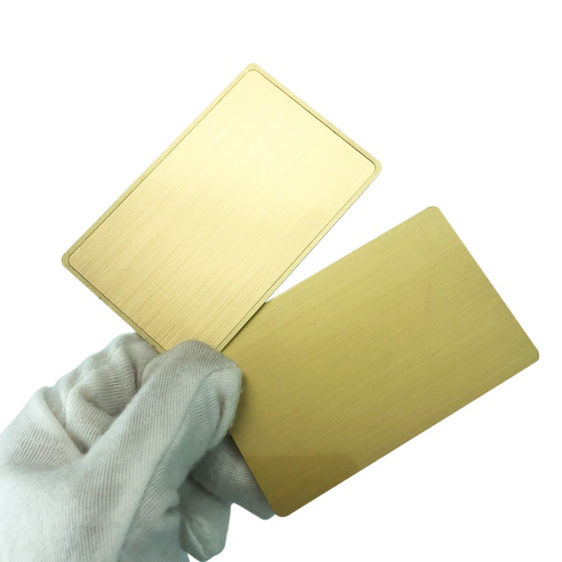 En stock sin contacto RFID Tarjeta de metal inteligente de inducción de acero inoxidable tarjeta de visita electrónica tarjeta NFC tarjeta de regalo de miembro