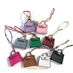 Mini h home Kelly bag pendant car keychain small bag pendant cute bag pendant earphone bag for women