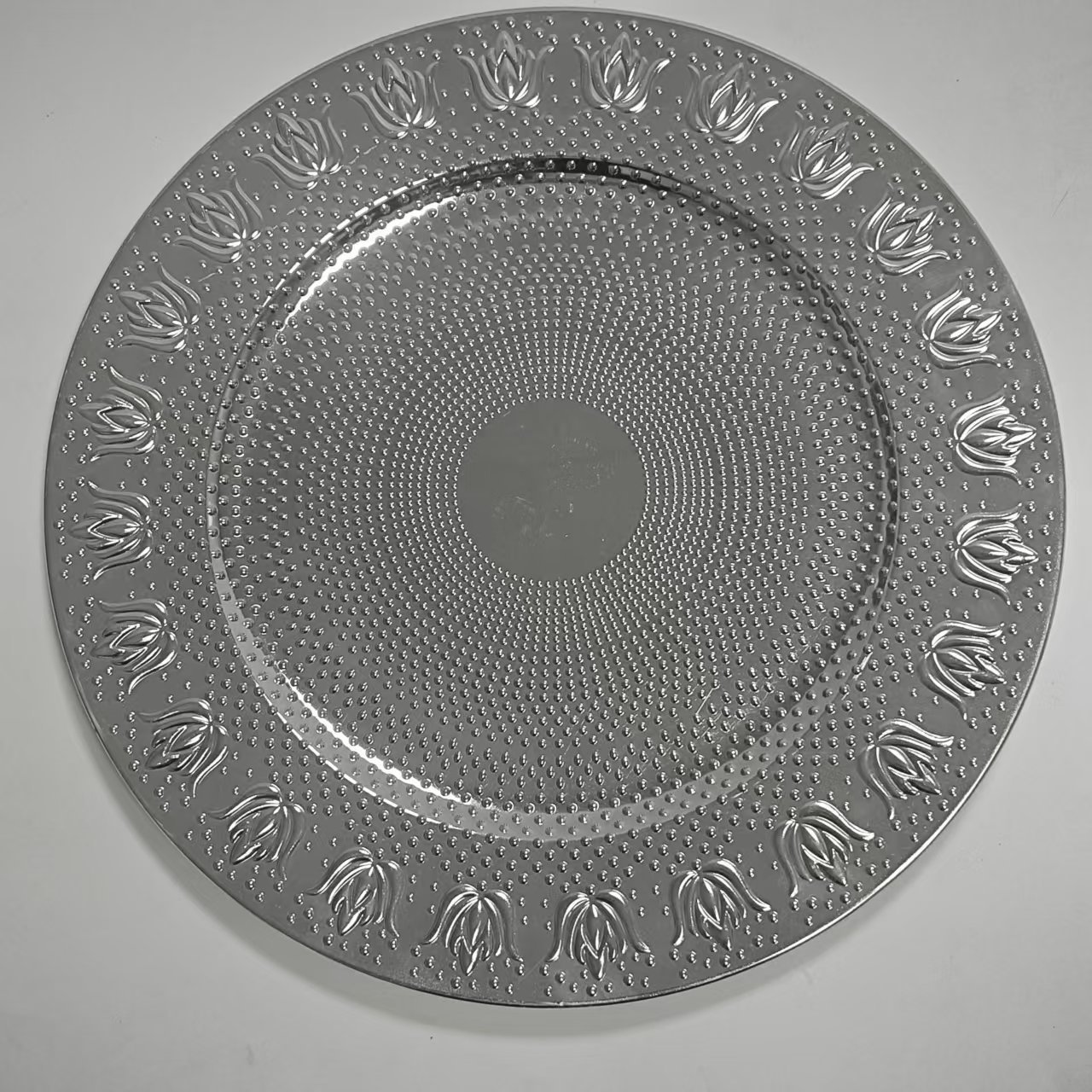 Placas de cargador bandeja de frutas red europea color metal ligero hogar bandeja de decoración de lujo proveedor directo