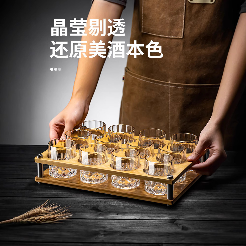 Taza de cerveza dos dos tazas de vino blanco conjunto de vidrio de cristal de alta calidad casero sensación de alto grado dos tazas de licores de vino extranjero